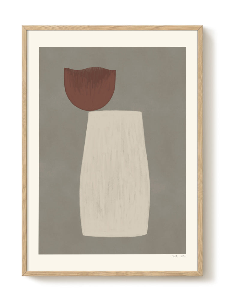 Julita Elbe - Tulip with Vase – modern wall art print, Falcozi Studio