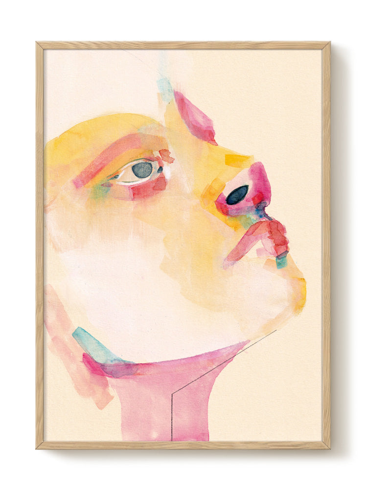 abstract portrait portrait pastel Poster