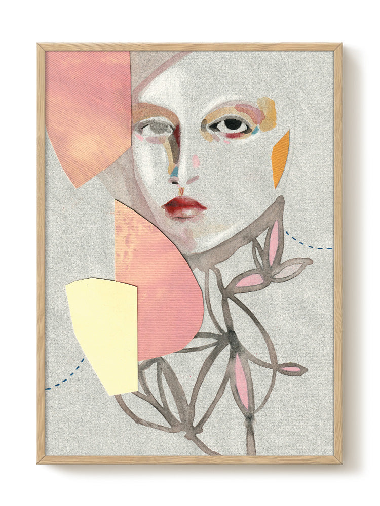 abstract portrait portrait pastel Poster