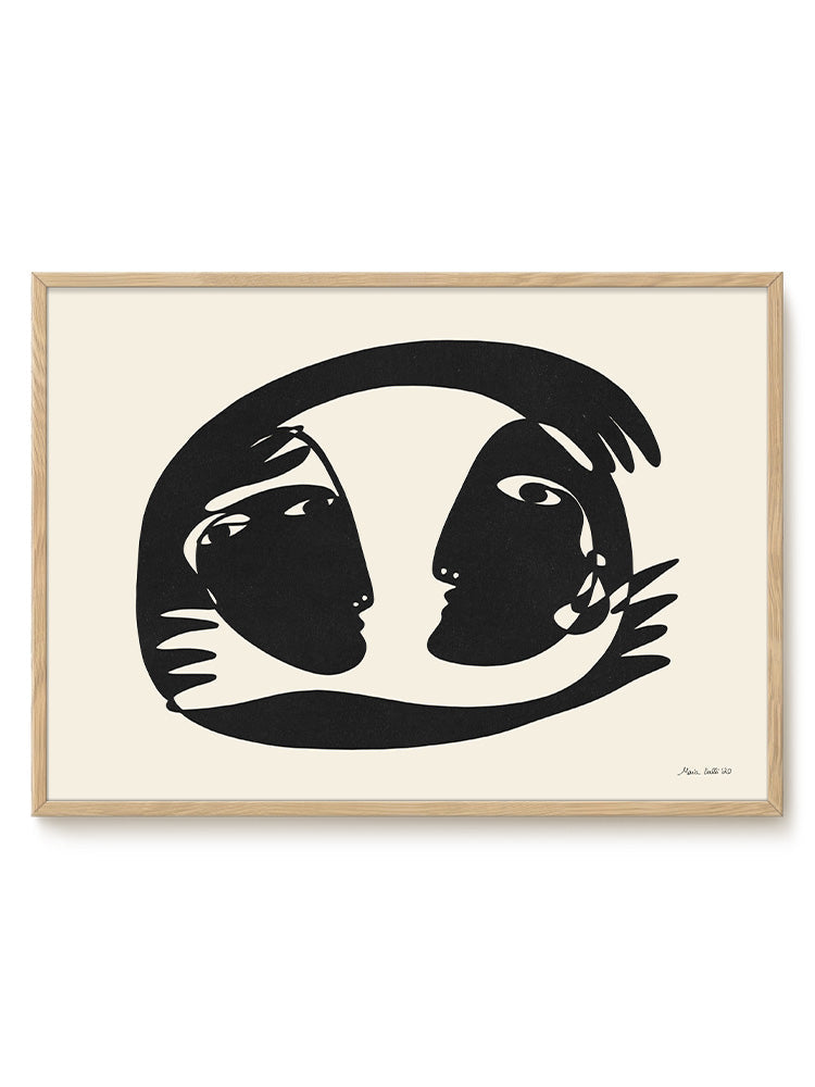 abstract landscape horizontal black Poster