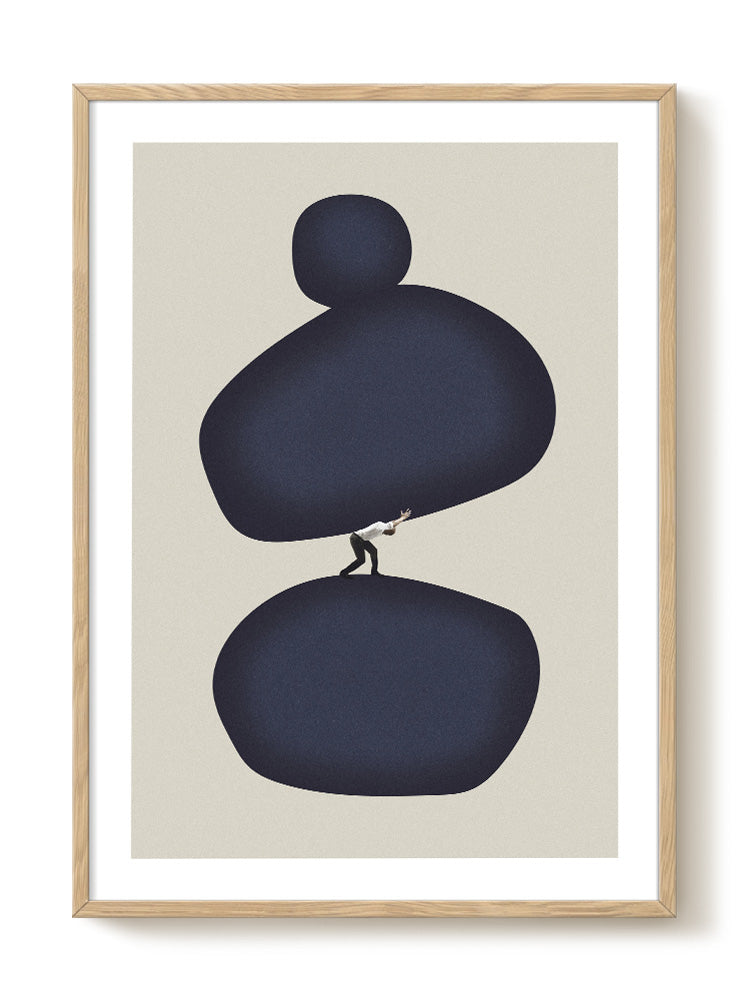 abstract portrait portrait black Poster