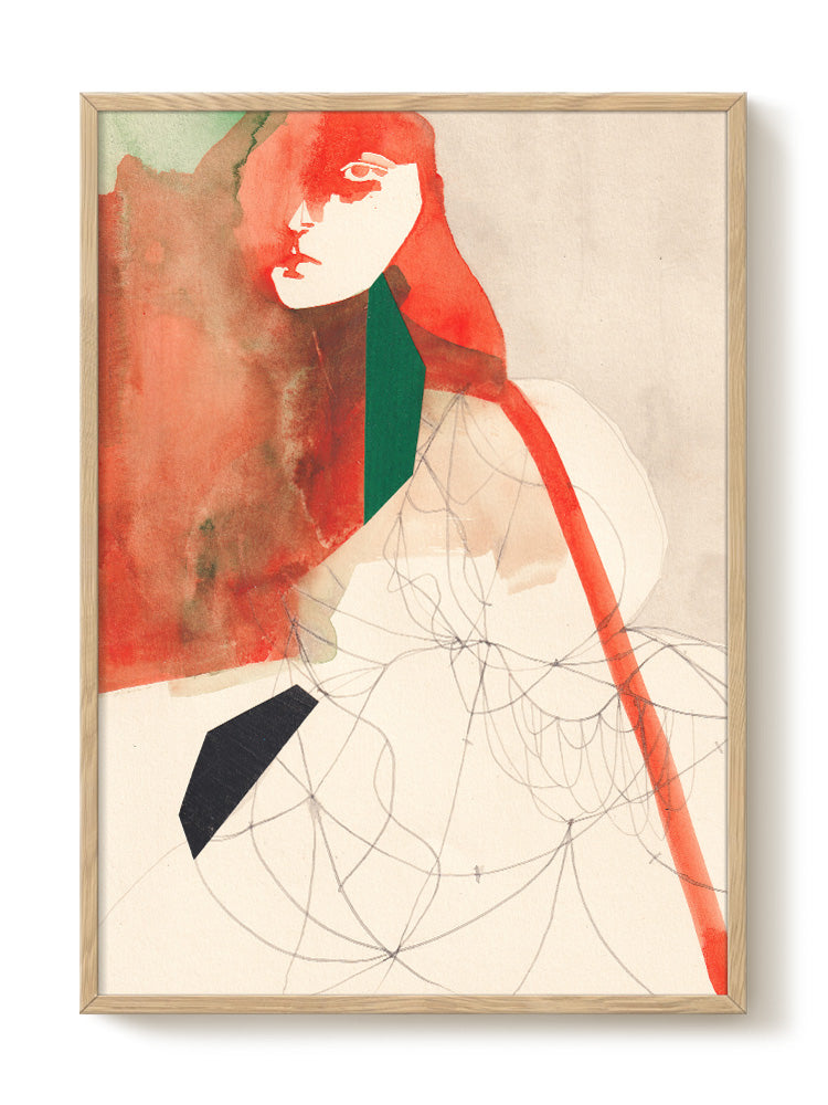 abstract portrait portrait pastel Poster