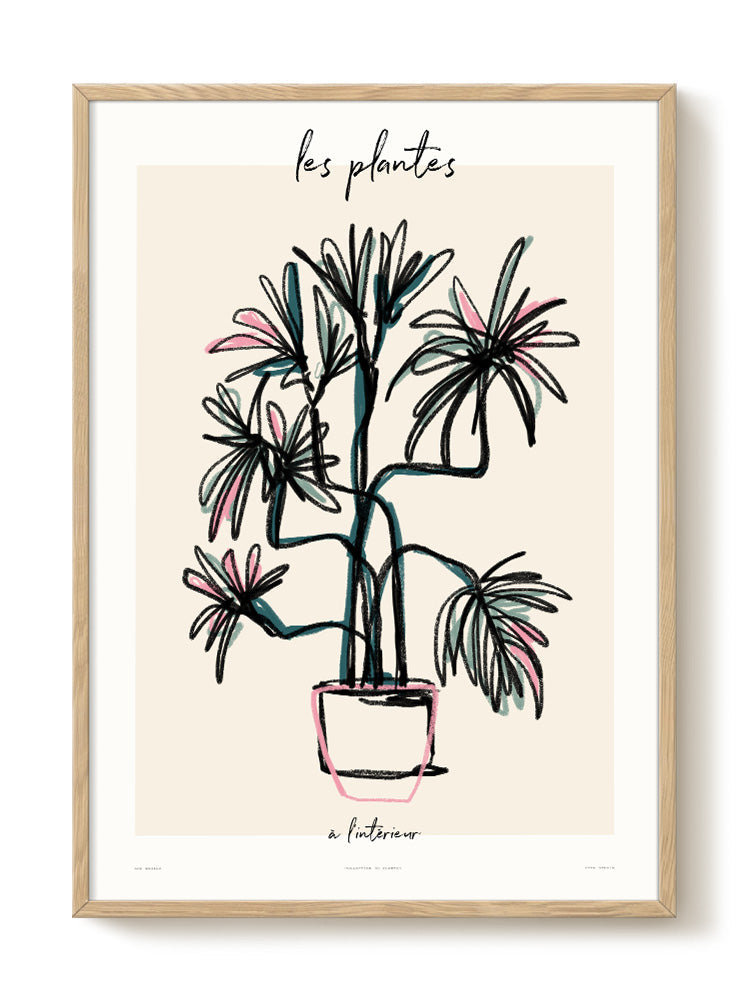 Zoe - Les Plantes - à l'intérieur – modern wall art print, Falcozi Studio