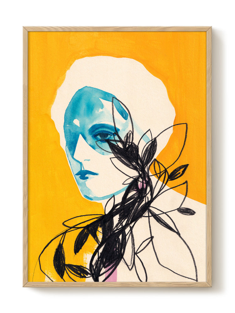 abstract portrait portrait pastel Poster