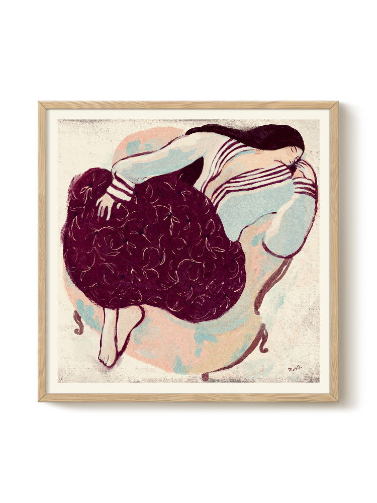 Marco - Restful Rose – modern wall art print, Falcozi Studio