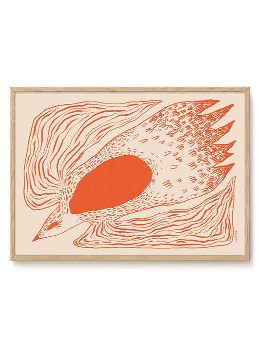 Abstract Birds Print – modern animal wall art, unique design