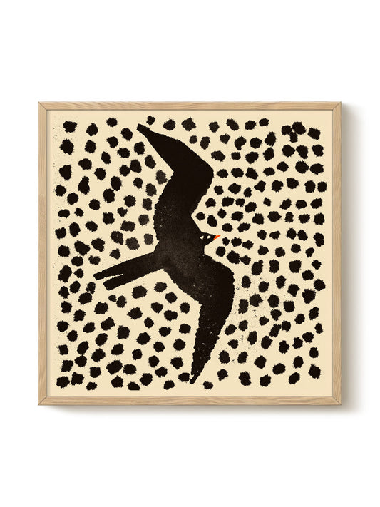 Abstract Birds Print – modern animal wall art, unique design
