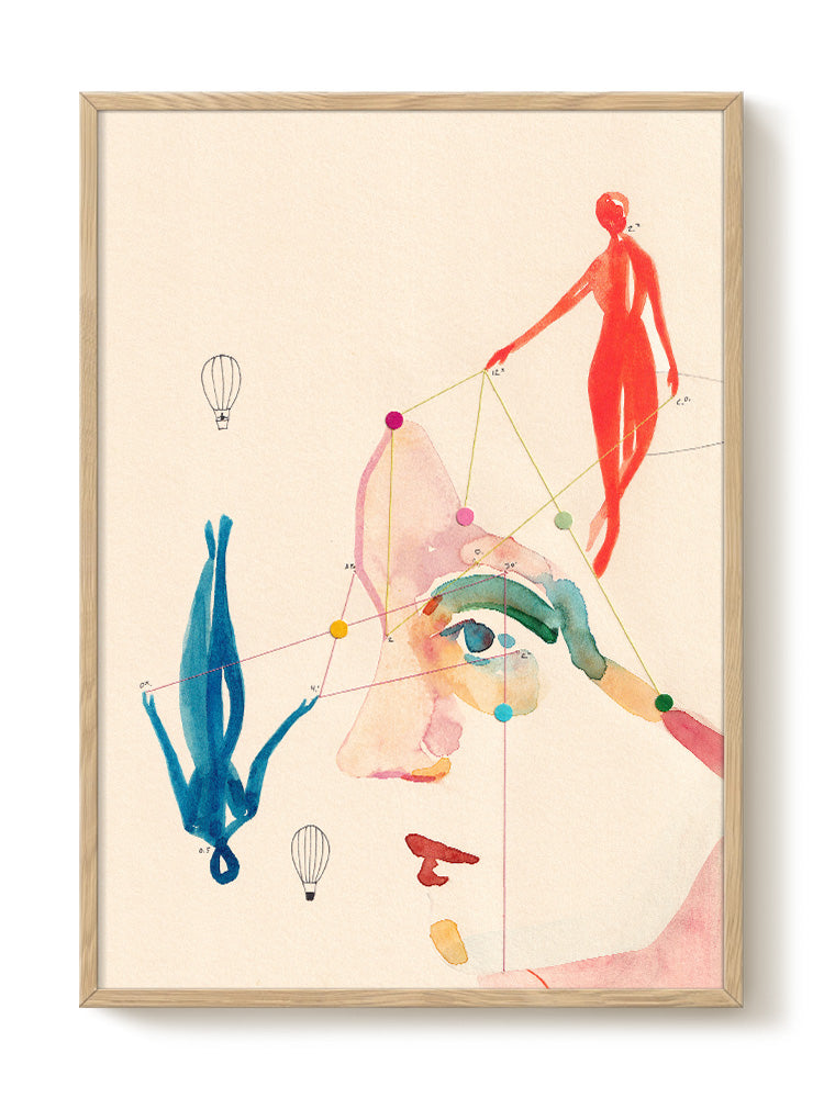 abstract portrait portrait pastel Poster