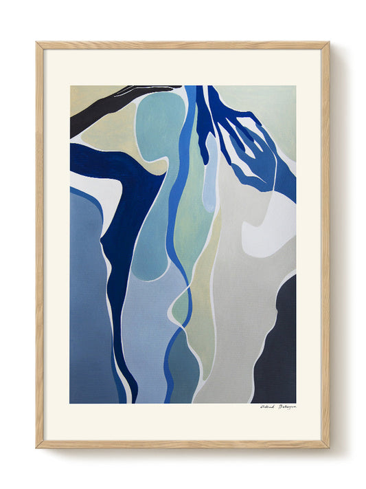 Astrid - Blue Dance – modern wall art print, Falcozi Studio