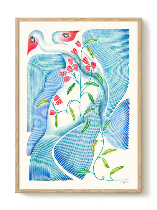 Carla Petelski - Cygnes – modern wall art print, Falcozi Studio