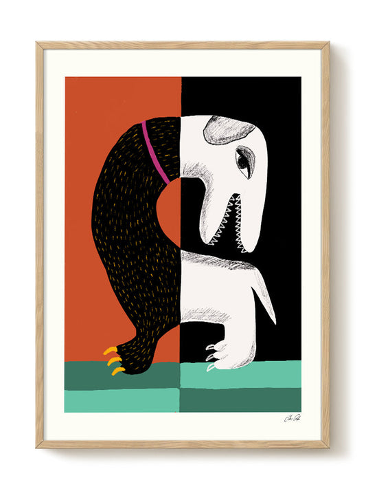 Abstract Birds Print – modern animal wall art, unique design