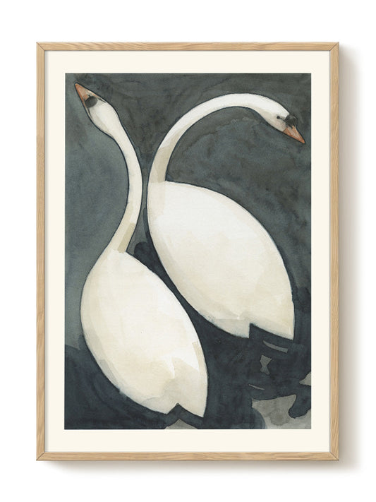 Abstract Birds Print – modern animal wall art, unique design