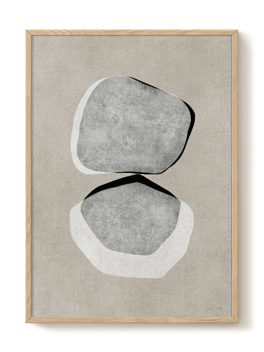 Julita Elbe - Stone on the water – modern wall art print, Falcozi Studio