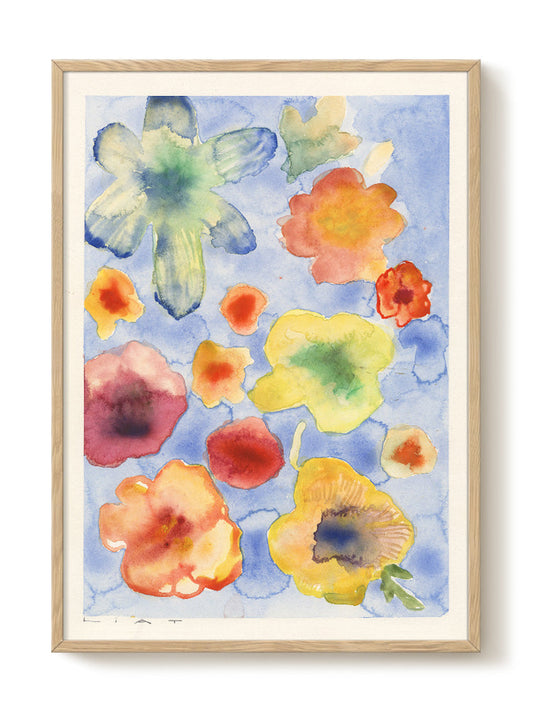 Liat Greenberg - Floating Flowers – modern wall art print, Falcozi Studio
