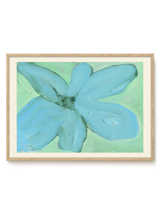 Liat Greenberg - Turquoise Flower – modern wall art print, Falcozi Studio
