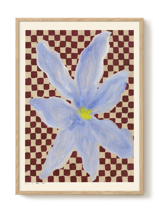 Liat Greenberg - Flowers and Checks I – modern wall art print, Falcozi Studio