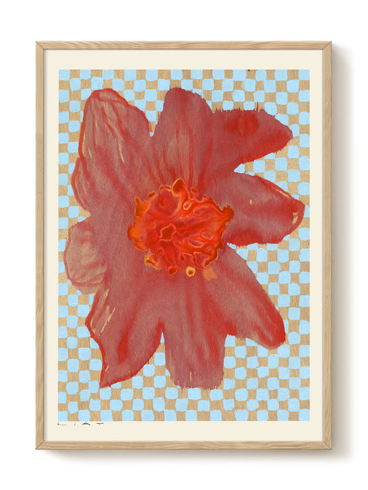 Liat Greenberg - Flowers and Checks III – modern wall art print, Falcozi Studio