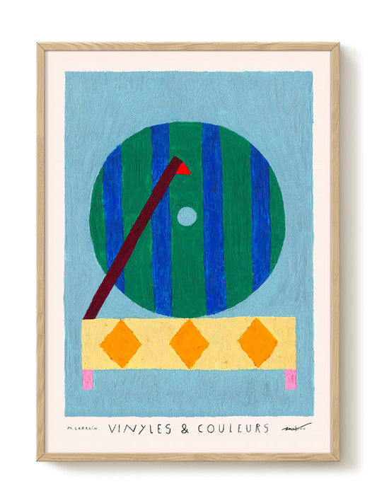 Matías Larraín - Vinyles & Couleurs II – modern wall art print, Falcozi Studio