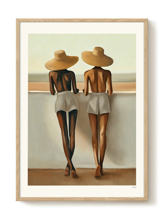 Maxime - Spying Duo – modern wall art print, Falcozi Studio