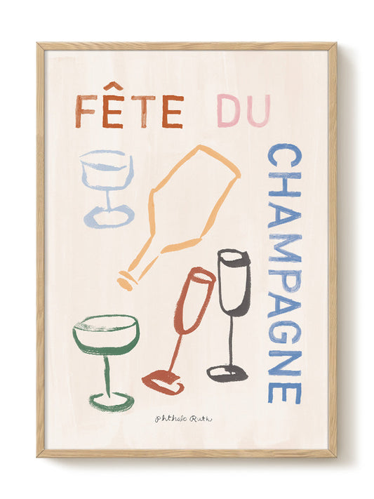 Phthalo Ruth - Fête du Champagne – modern wall art print, Falcozi Studio