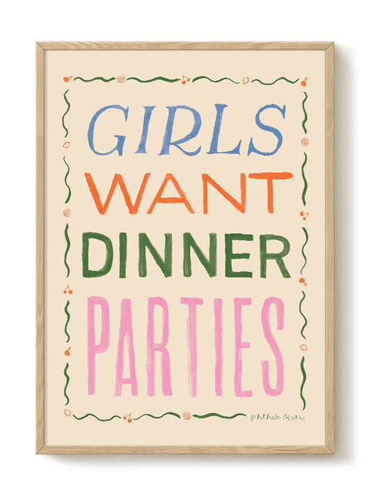 Phthalo Ruth - Dinner Parties – modern wall art print, Falcozi Studio