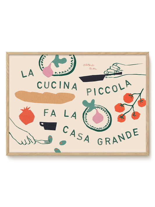 Phthalo Ruth - Small kitchen makes a big Home – modern wall art print, Falcozi Studio