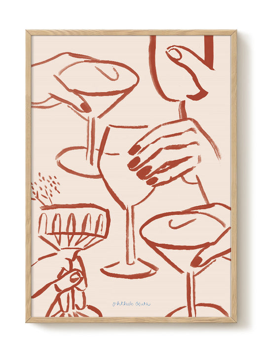 Phthalo Ruth - Cheers II – modern wall art print, Falcozi Studio