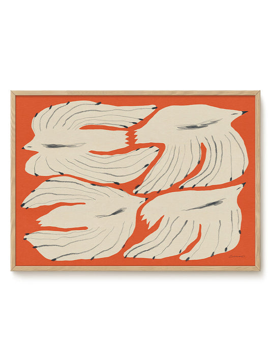 Abstract Birds Print – modern animal wall art, unique design