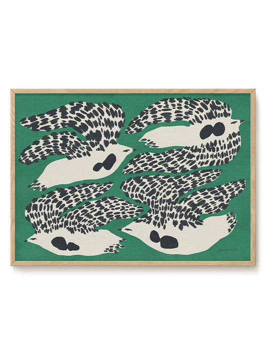 Abstract Birds Print – modern animal wall art, unique design