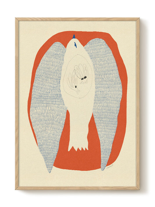Abstract Birds Print – modern animal wall art, unique design
