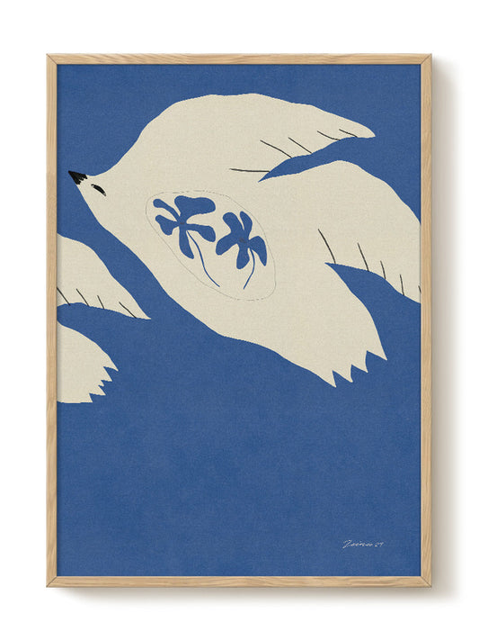 Abstract Birds Print – modern animal wall art, unique design
