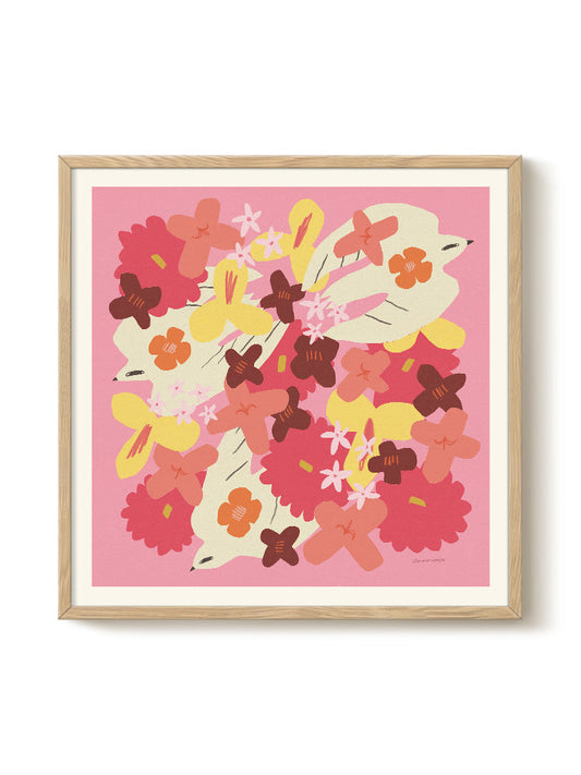 Abstract Birds Print – modern animal wall art, unique design