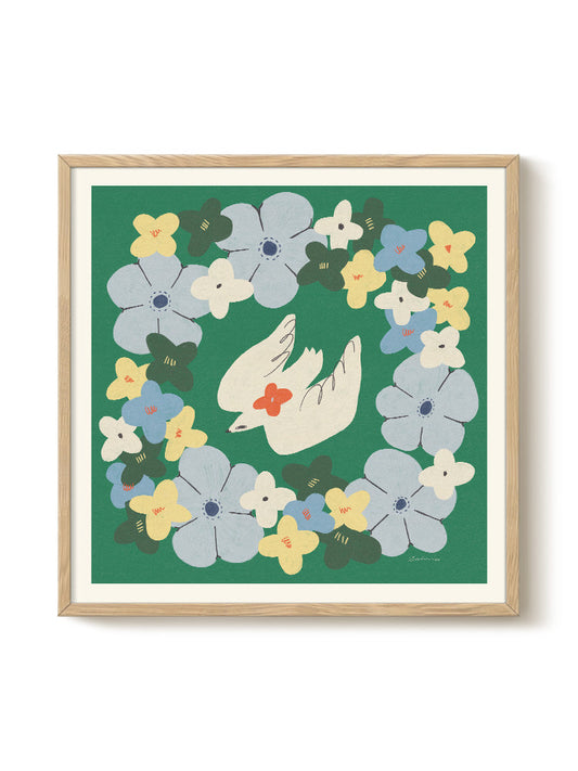Abstract Birds Print – modern animal wall art, unique design