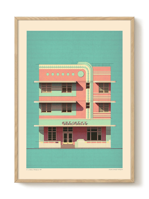 Sander Patelski - Henry Hohauser The Crescent 1941 – modern wall art print, Falcozi Studio