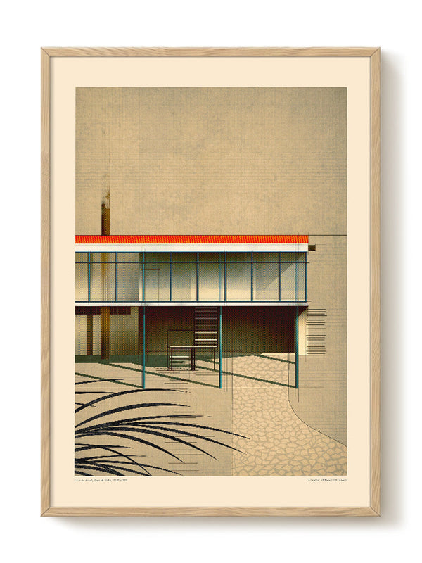 Sander Patelski - Lina Bo Bardi Casa de Vidro 1950-1951 – modern wall art print, Falcozi Studio