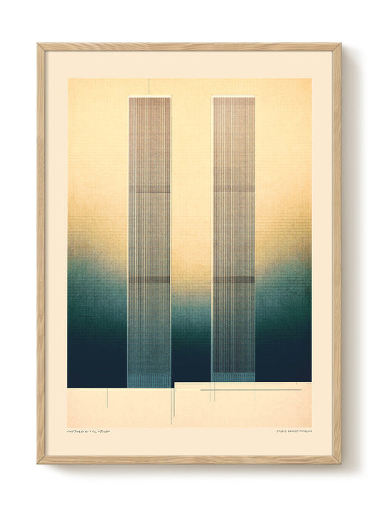 Sander Patelski - World Trade Center 1973-2001 – modern wall art print, Falcozi Studio