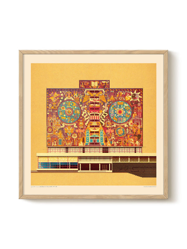 Sander Patelski - La Bibliotheca Central de la UNAM – modern wall art print, Falcozi Studio