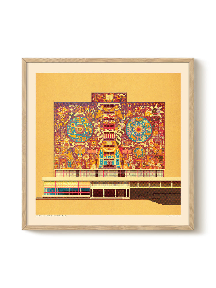 Sander Patelski - La Bibliotheca Central de la UNAM – modern wall art print, Falcozi Studio