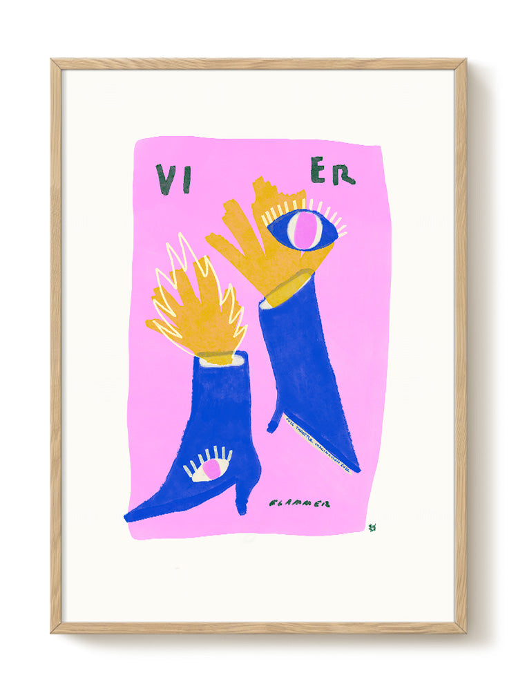 Das Rotes Rabbit - Vi Er – modern wall art print, Falcozi Studio