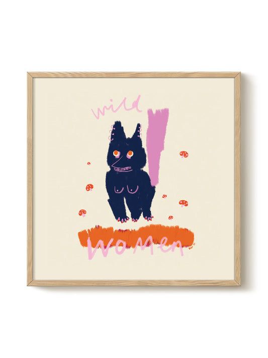 Das Rotes Rabbit - Wild Women – modern wall art print, Falcozi Studio