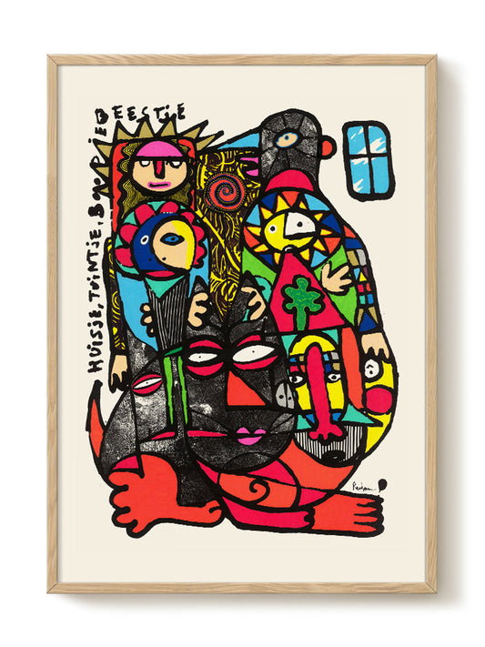 Reubens  - huisje, tuintje, boompje, beestje – modern wall art print, Falcozi Studio