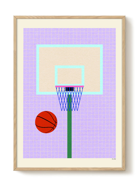 Rosi Feist - Neon Basketball – modern wall art print, Falcozi Studio