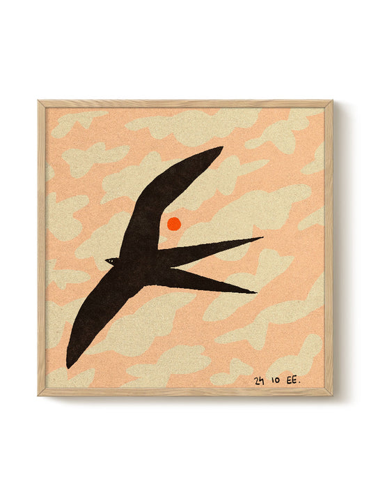 Abstract Birds Print – modern animal wall art, unique design