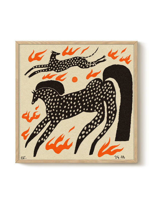 Abstract Birds Print – modern animal wall art, unique design