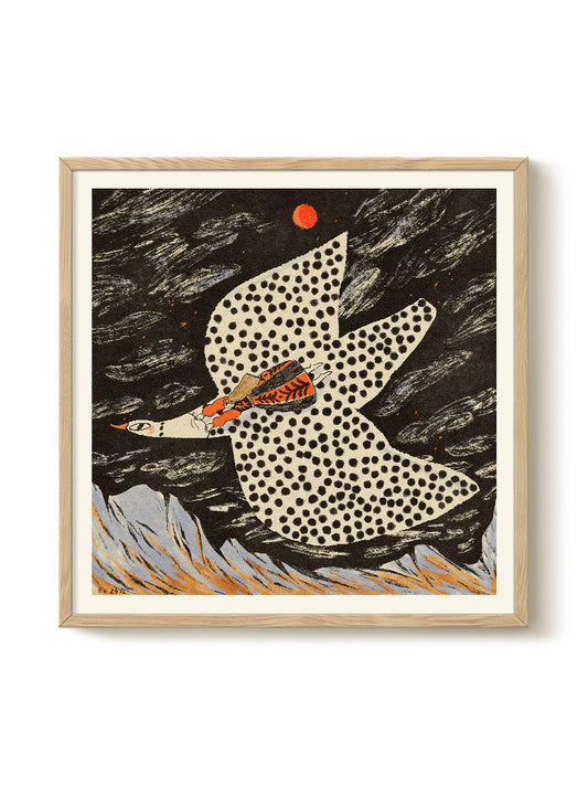 Abstract Birds Print – modern animal wall art, unique design