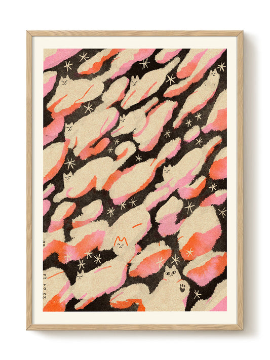 Abstract Birds Print – modern animal wall art, unique design