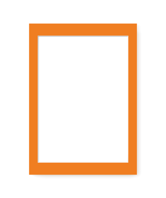 Orange Mat Board – modern wall art print, Falcozi Studio