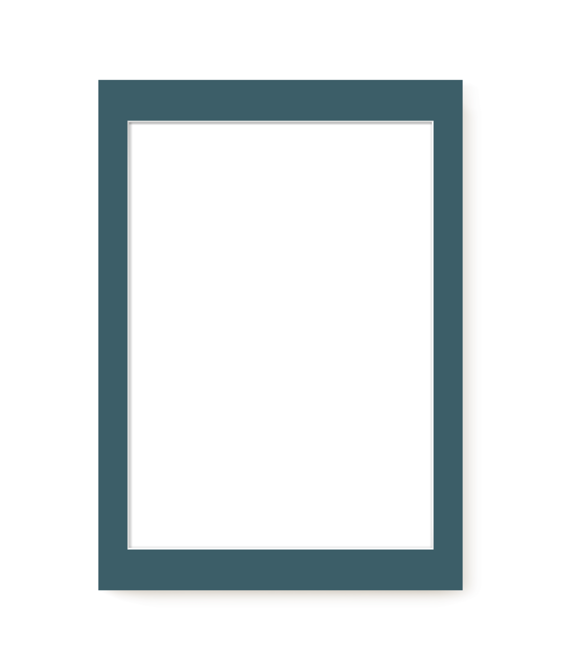 Petrol Blue Mat Board – modern wall art print, Falcozi Studio