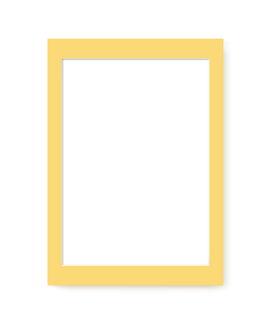 Yellow Mat Board – modern wall art print, Falcozi Studio