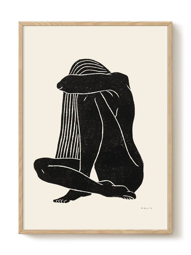 abstract portrait portrait black Poster